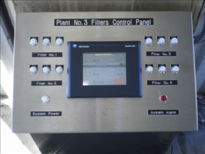 Plant No.3 filters control panel touchscreen